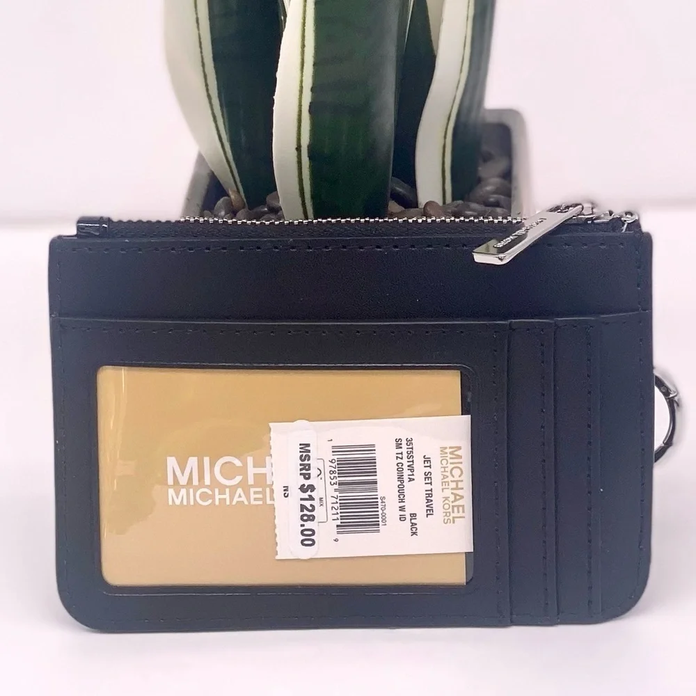 Michael Kors Quilted Coinpouch Small Wallet Black